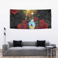 Saint Lucia Tapestry Rose Iron Helmet - Wonder Print Shop