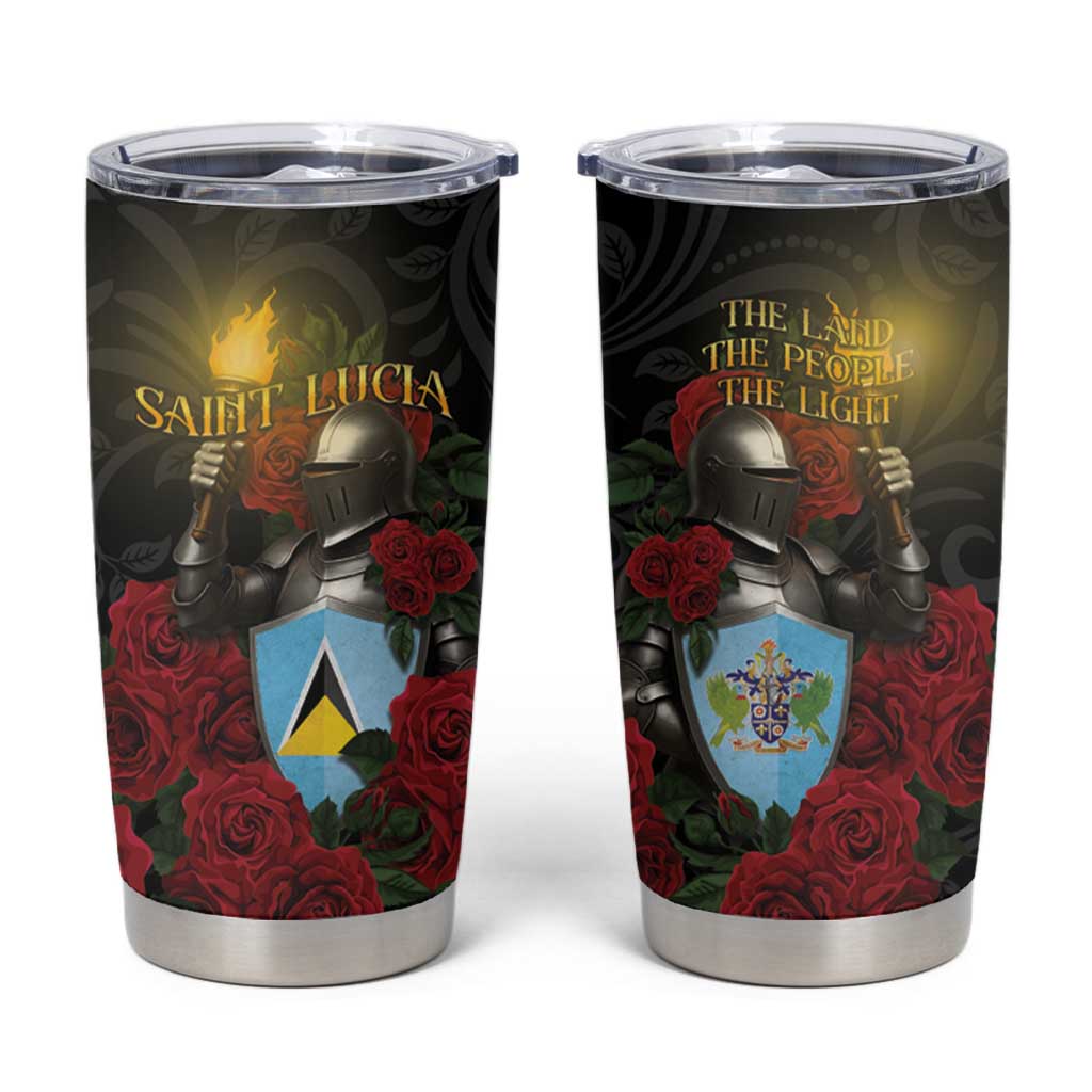 Saint Lucia Tumbler Cup Rose Iron Helmet - Wonder Print Shop