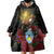 Saint Lucia Wearable Blanket Hoodie Rose Iron Helmet - Wonder Print Shop