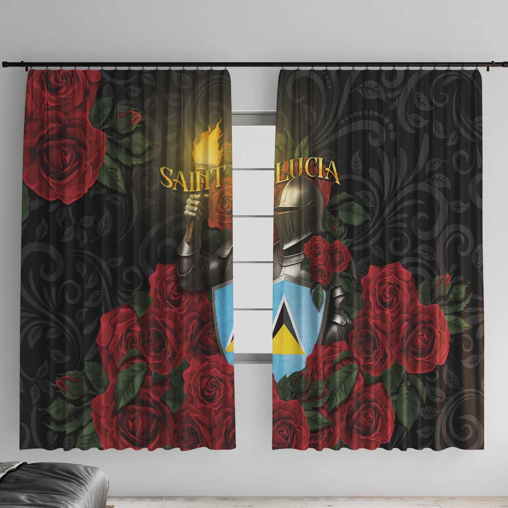 Saint Lucia Window Curtain Rose Iron Helmet - Wonder Print Shop