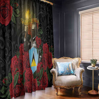 Saint Lucia Window Curtain Rose Iron Helmet - Wonder Print Shop