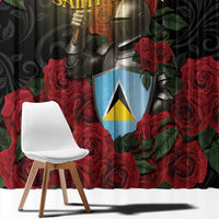Saint Lucia Window Curtain Rose Iron Helmet - Wonder Print Shop
