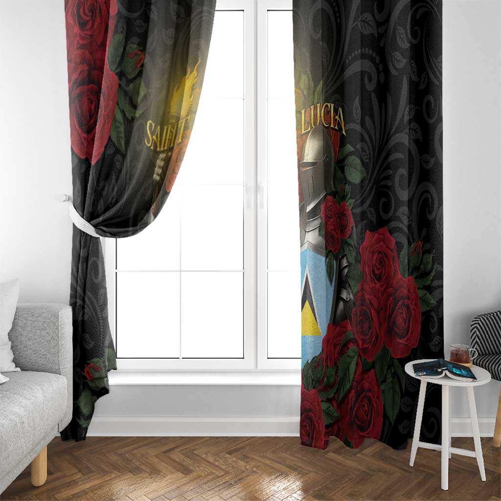 Saint Lucia Window Curtain Rose Iron Helmet - Wonder Print Shop