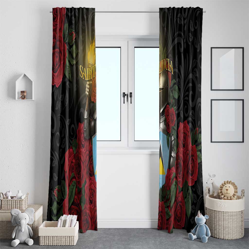 Saint Lucia Window Curtain Rose Iron Helmet - Wonder Print Shop