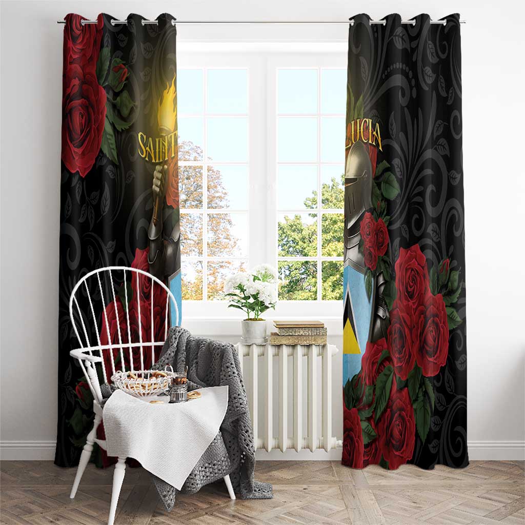 Saint Lucia Window Curtain Rose Iron Helmet - Wonder Print Shop