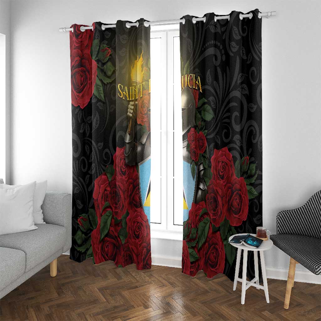 Saint Lucia Window Curtain Rose Iron Helmet - Wonder Print Shop
