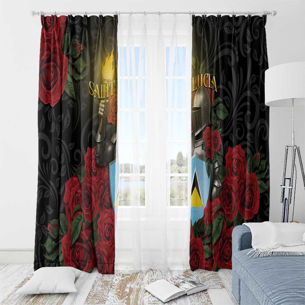 Saint Lucia Window Curtain Rose Iron Helmet - Wonder Print Shop