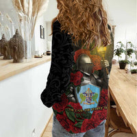 Saint Lucia Women Casual Shirt Rose Iron Helmet - Wonder Print Shop