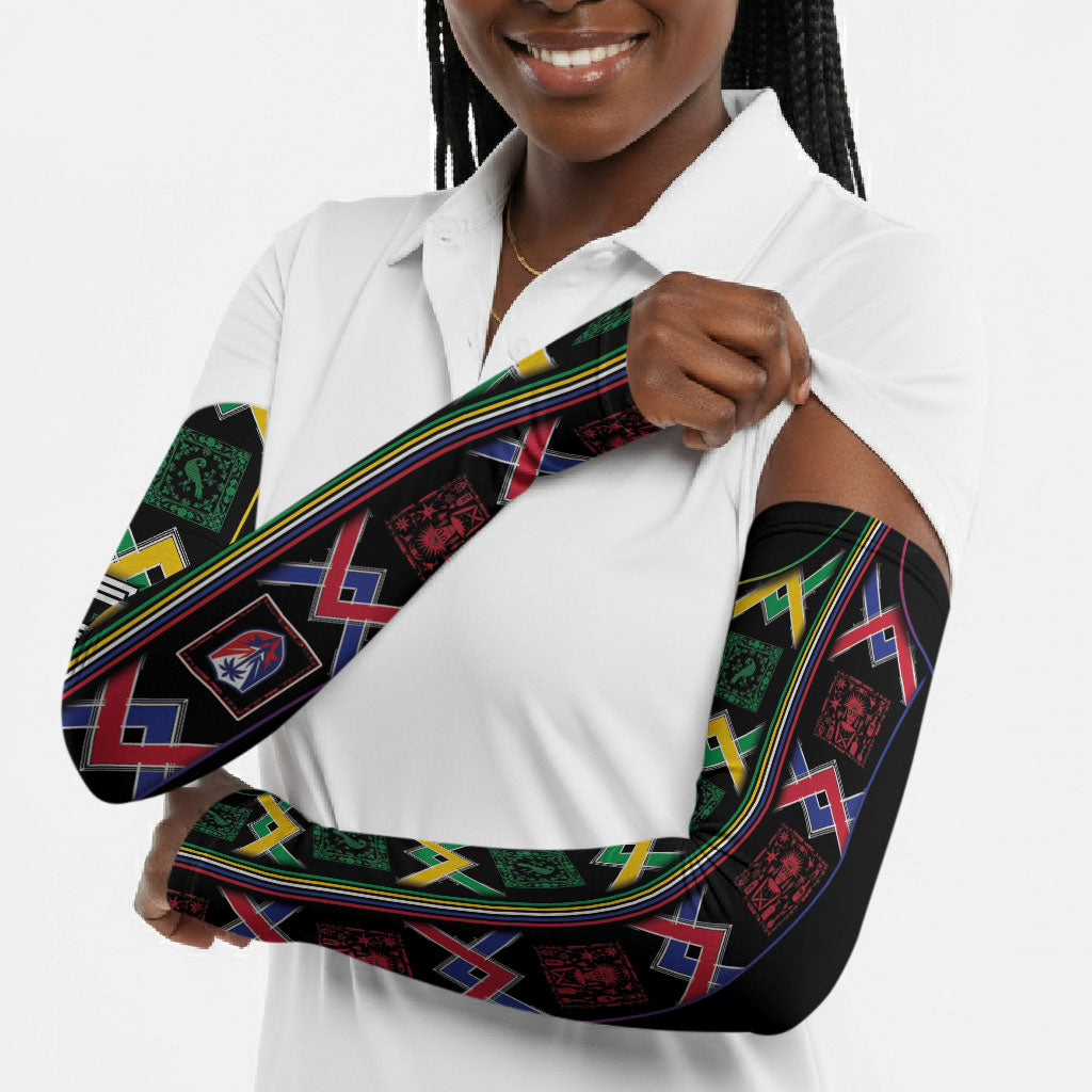 Custom Brazil And Haiti Football Arm Sleeves Mix Brazilian Haitian Roots