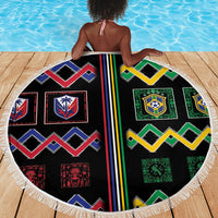 Brazil And Haiti Football Beach Blanket Mix Brazilian Haitian Roots