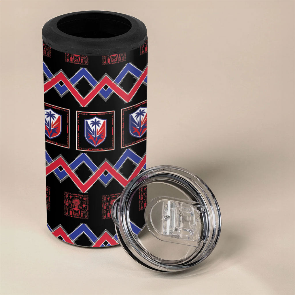 Brazil And Haiti Football 4 in 1 Can Cooler Tumbler Mix Brazilian Haitian Roots