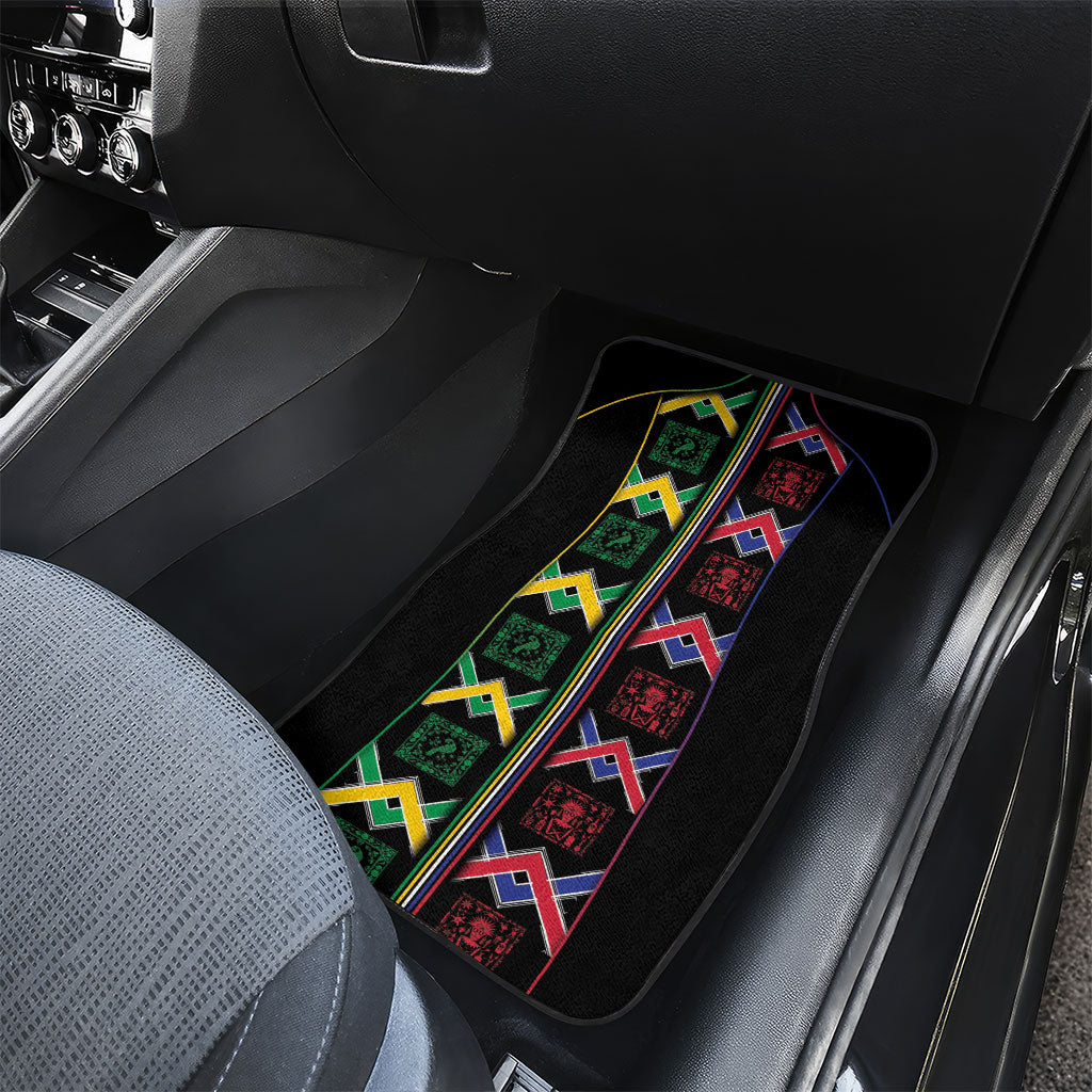 Brazil And Haiti Football Car Mats Mix Brazilian Haitian Roots