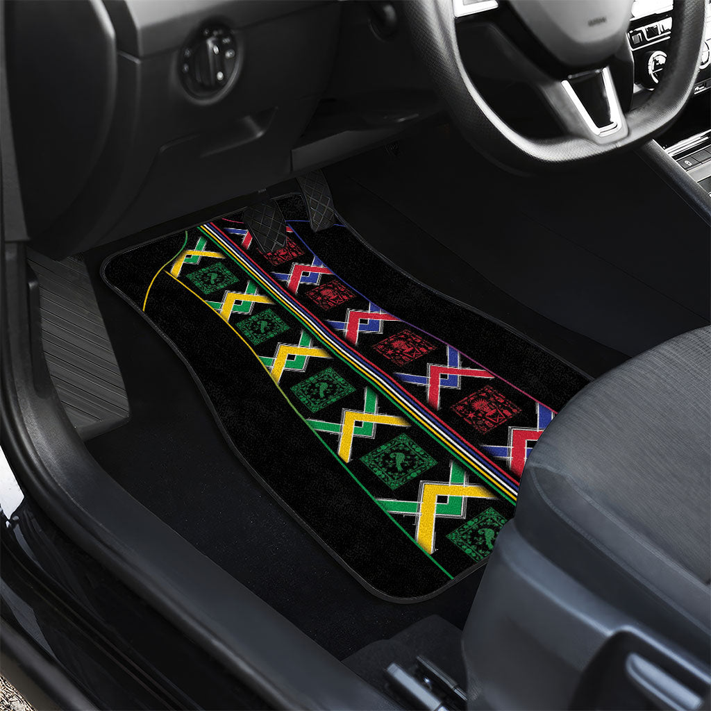 Brazil And Haiti Football Car Mats Mix Brazilian Haitian Roots