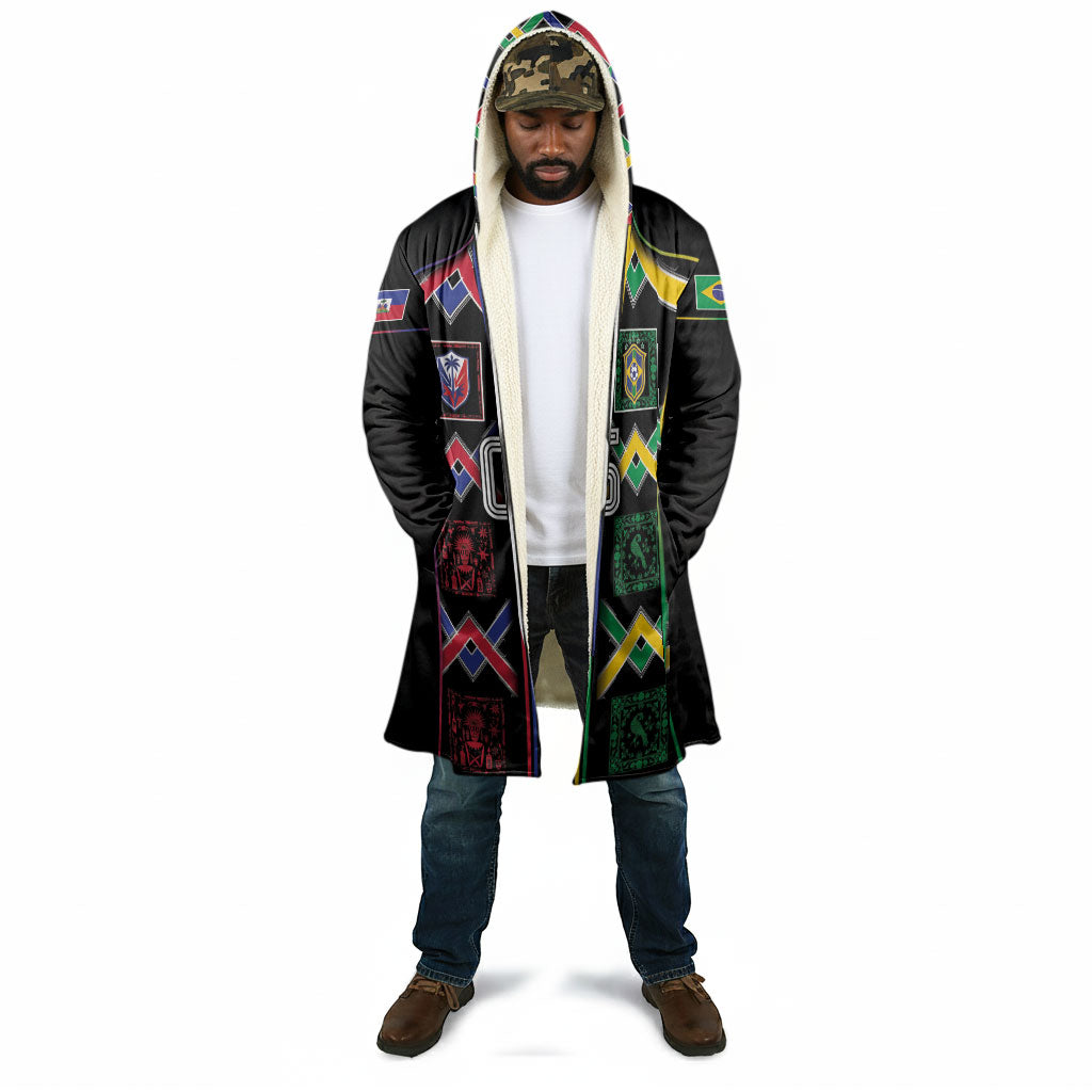 Custom Brazil And Haiti Football Cloak Mix Brazilian Haitian Roots