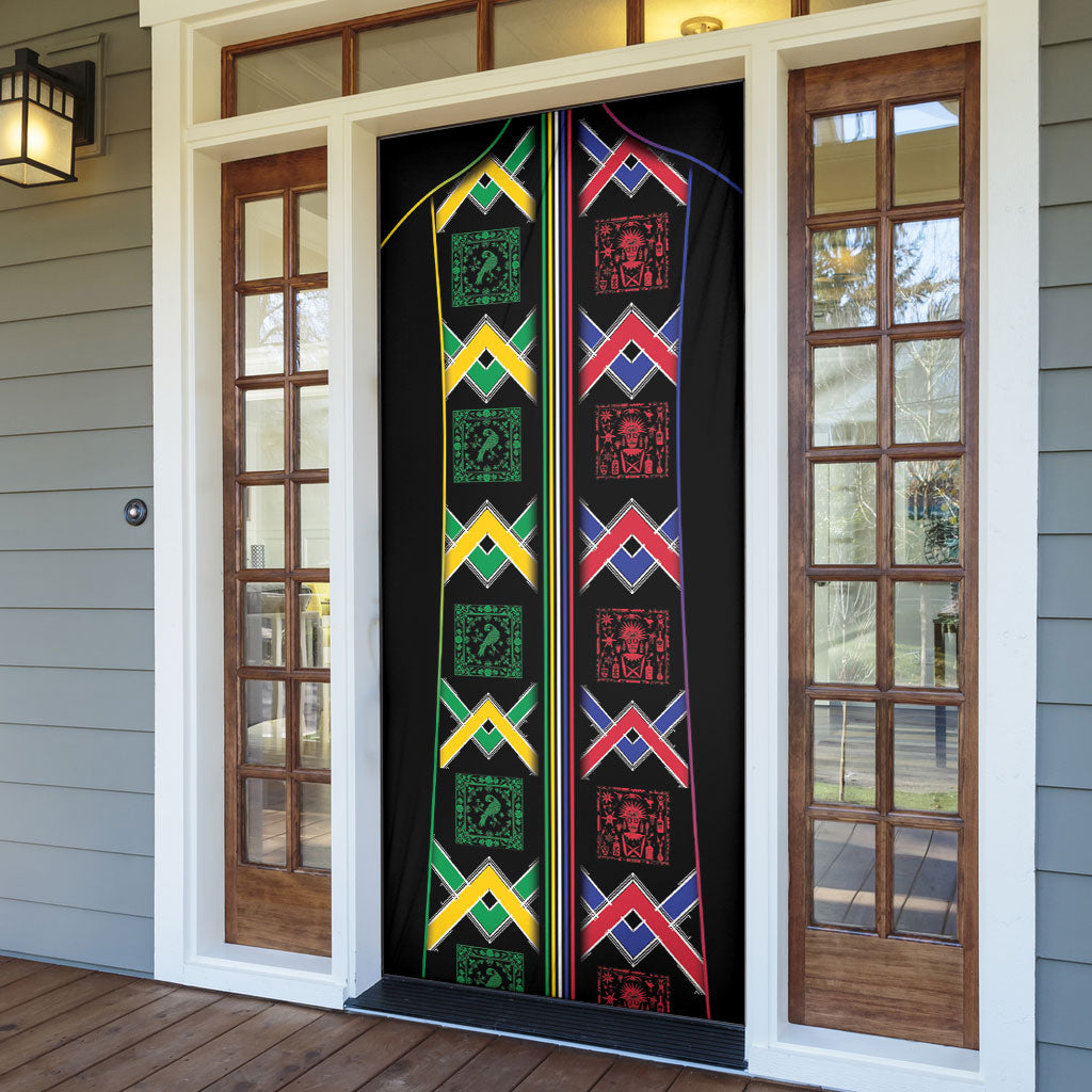 Brazil And Haiti Football Door Cover Mix Brazilian Haitian Roots