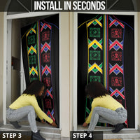 Brazil And Haiti Football Door Cover Mix Brazilian Haitian Roots