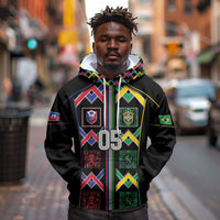 Custom Brazil And Haiti Football Hoodie Mix Brazilian Haitian Roots