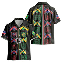Custom Brazil And Haiti Football Kid Hawaiian Shirt Mix Brazilian Haitian Roots DT05