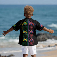 Custom Brazil And Haiti Football Kid Hawaiian Shirt Mix Brazilian Haitian Roots DT05