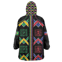 Custom Brazil And Haiti Football Kid Wearable Blanket Hoodie Mix Brazilian Haitian Roots