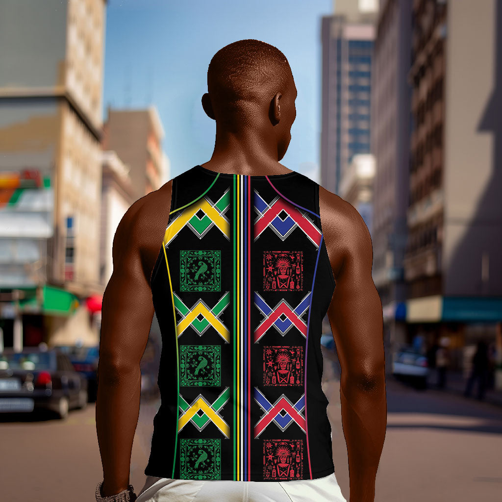 Custom Brazil And Haiti Football Men Tank Top Mix Brazilian Haitian Roots