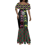 Custom Brazil And Haiti Football Mermaid Dress Mix Brazilian Haitian Roots
