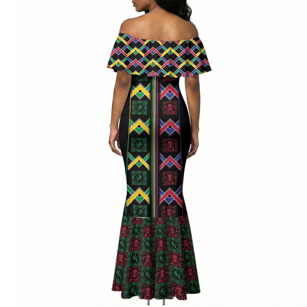 Custom Brazil And Haiti Football Mermaid Dress Mix Brazilian Haitian Roots