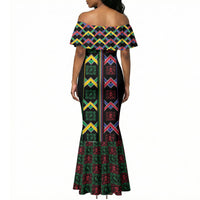 Custom Brazil And Haiti Football Mermaid Dress Mix Brazilian Haitian Roots