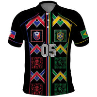 Custom Brazil And Haiti Football Polo Shirt Mix Brazilian Haitian Roots