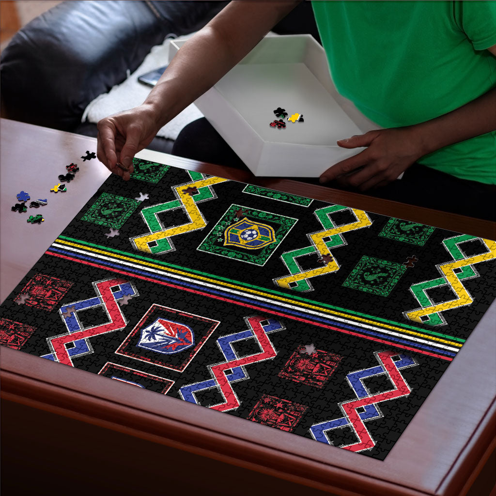 Brazil And Haiti Football Puzzle Mix Brazilian Haitian Roots