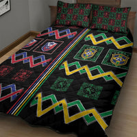 Brazil And Haiti Football Quilt Bed Set Mix Brazilian Haitian Roots