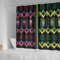 Brazil And Haiti Football Shower Curtain Mix Brazilian Haitian Roots