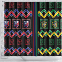 Brazil And Haiti Football Shower Curtain Mix Brazilian Haitian Roots