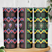 Brazil And Haiti Football Skinny Tumbler Mix Brazilian Haitian Roots