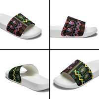 Brazil And Haiti Football Slide Sandals Mix Brazilian Haitian Roots