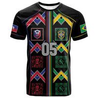 Custom Brazil And Haiti Football T shirt Mix Brazilian Haitian Roots