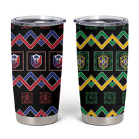 Brazil And Haiti Football Tumbler Cup Mix Brazilian Haitian Roots
