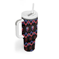 Brazil And Haiti Football Tumbler With Handle Mix Brazilian Haitian Roots