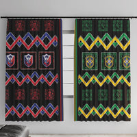 Brazil And Haiti Football Window Curtain Mix Brazilian Haitian Roots
