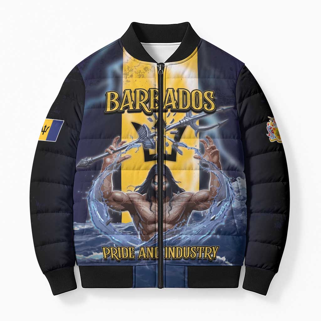 Personalized Barbados Bomber Puffer Jacket Pride And Industry - Wonder Print Shop
