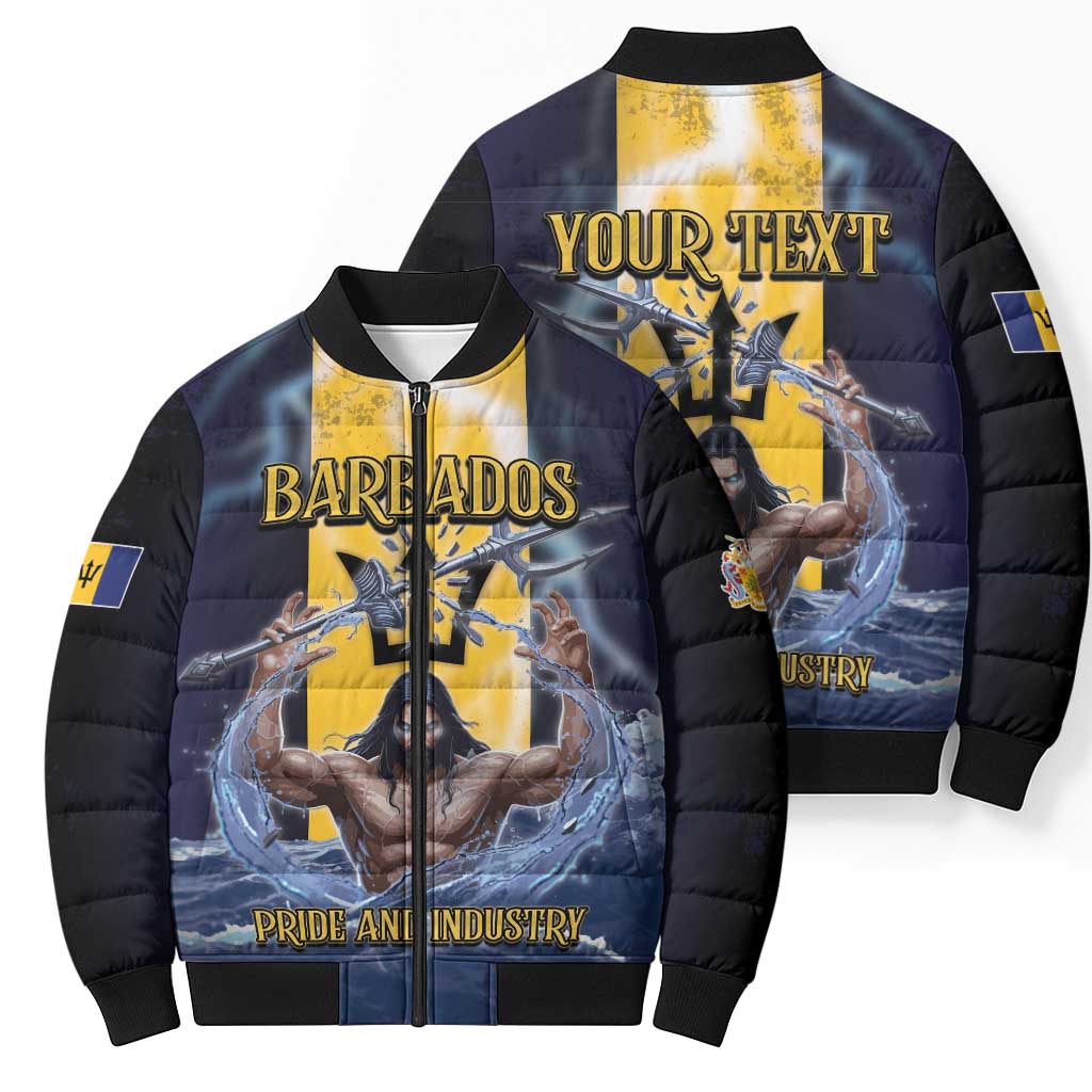 Personalized Barbados Bomber Puffer Jacket Pride And Industry - Wonder Print Shop