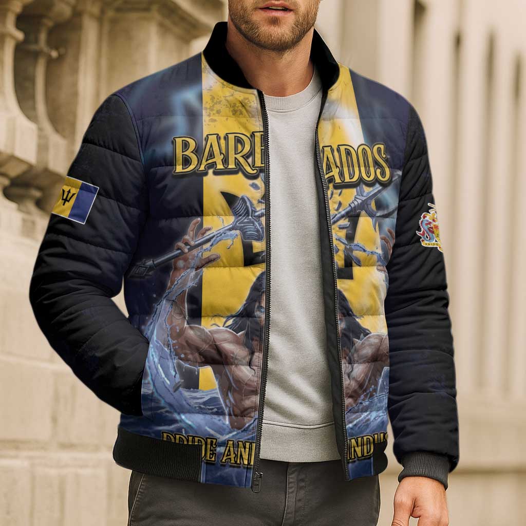 Personalized Barbados Bomber Puffer Jacket Pride And Industry - Wonder Print Shop