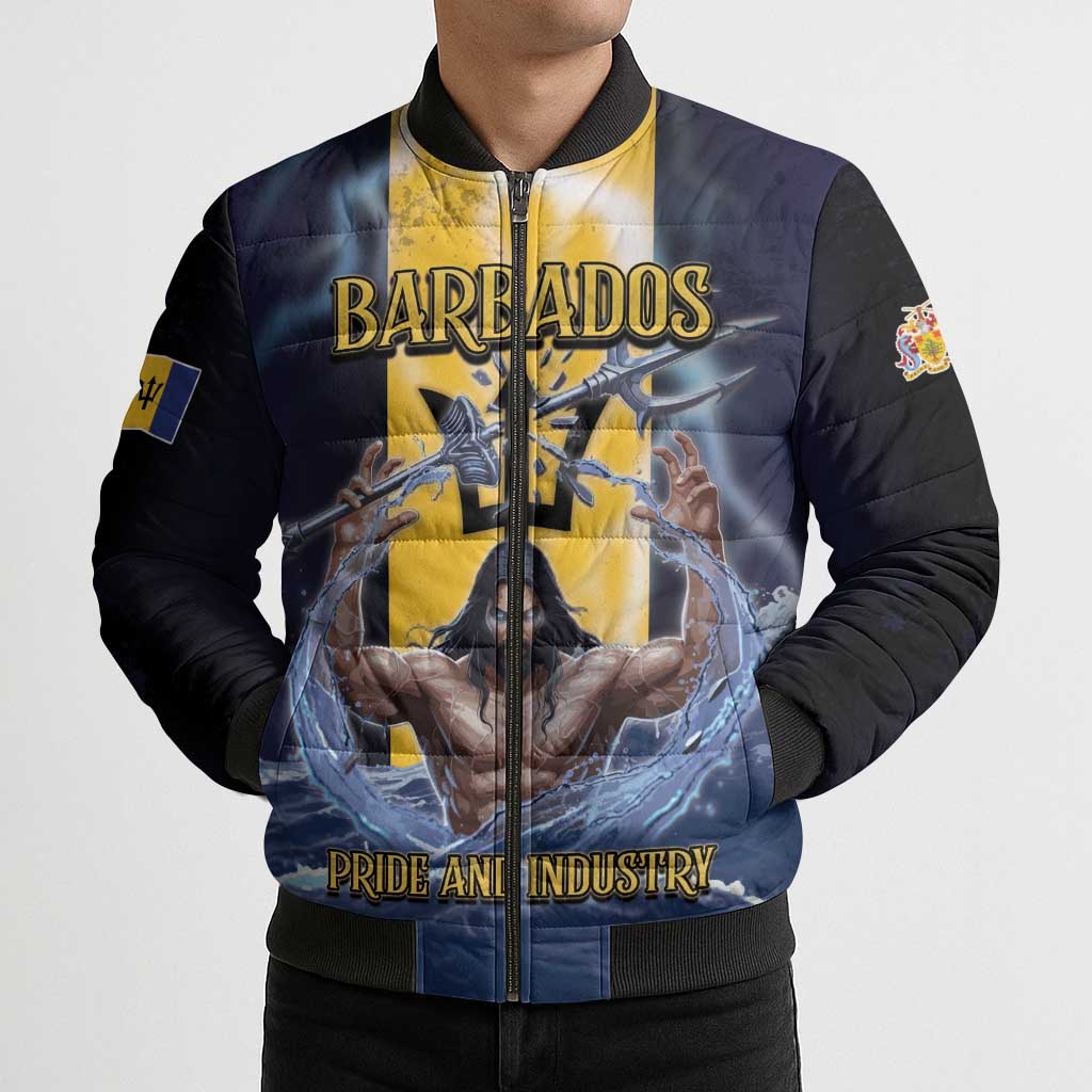 Personalized Barbados Bomber Puffer Jacket Pride And Industry - Wonder Print Shop
