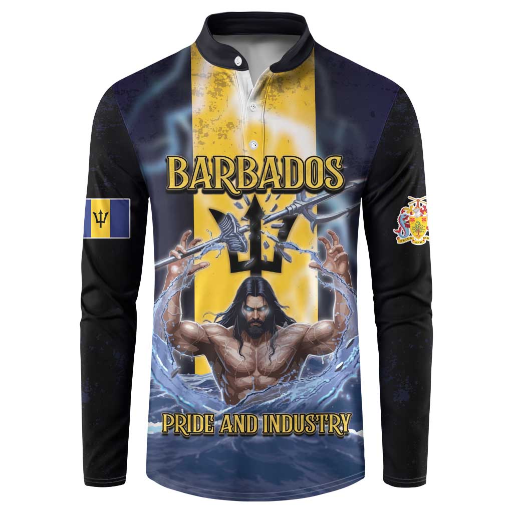 Personalized Barbados Button Sweatshirt Pride And Industry - Wonder Print Shop