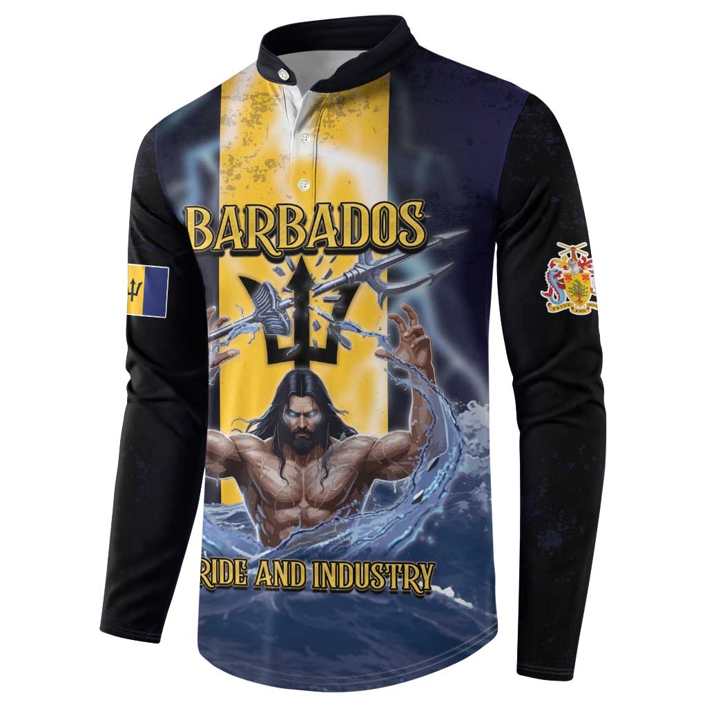 Personalized Barbados Button Sweatshirt Pride And Industry - Wonder Print Shop