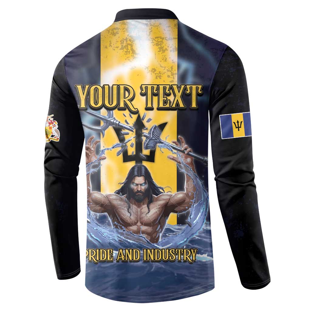 Personalized Barbados Button Sweatshirt Pride And Industry - Wonder Print Shop