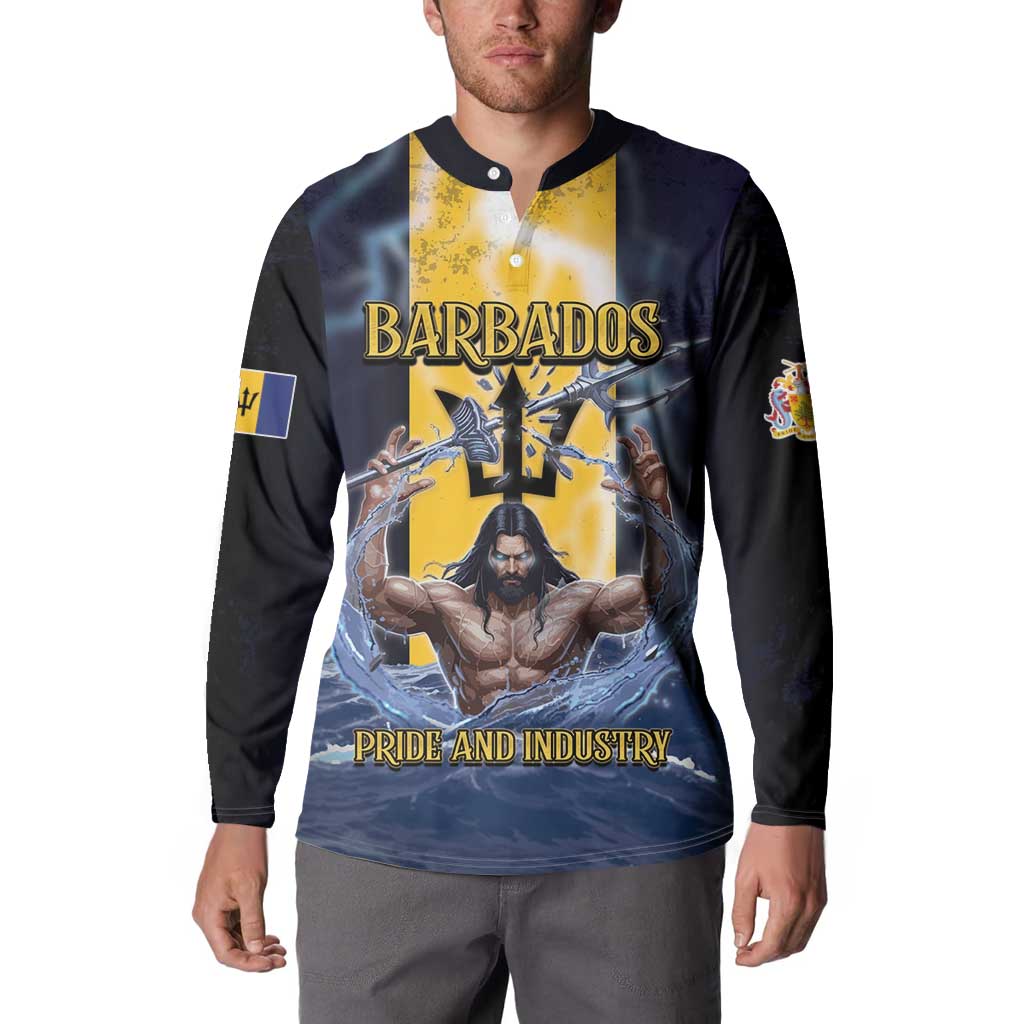 Personalized Barbados Button Sweatshirt Pride And Industry - Wonder Print Shop