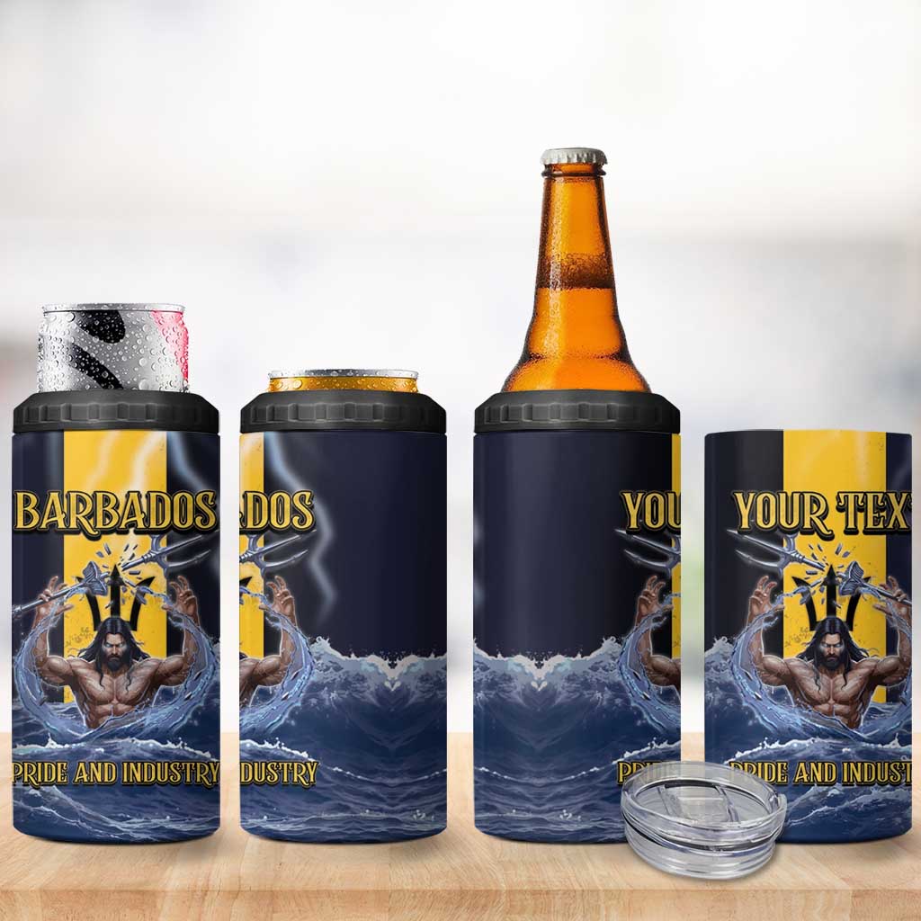 Personalized Barbados 4 in 1 Can Cooler Tumbler Pride And Industry - Wonder Print Shop