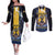 Personalized Barbados Couples Matching Off The Shoulder Long Sleeve Dress and Long Sleeve Button Shirt Pride And Industry - Wonder Print Shop