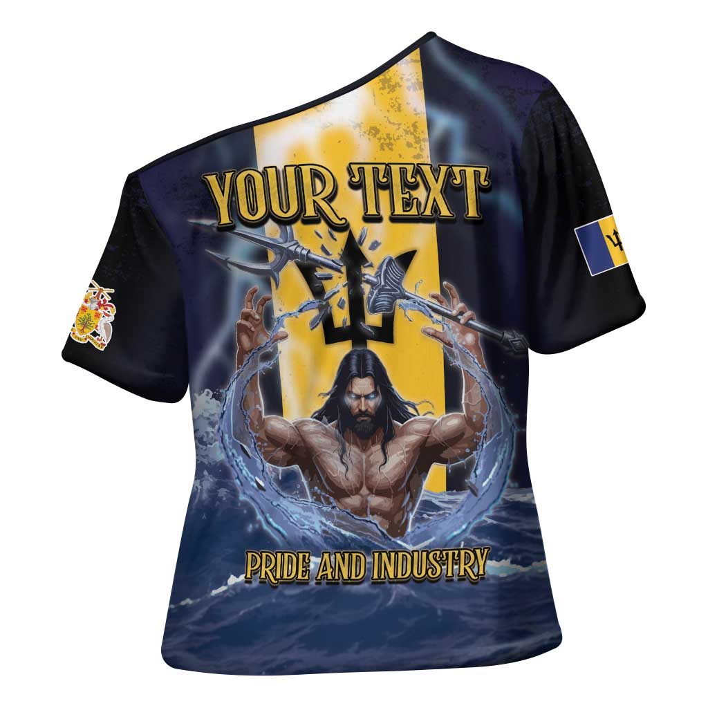 Personalized Barbados Cross Shoulder Shirt Pride And Industry - Wonder Print Shop